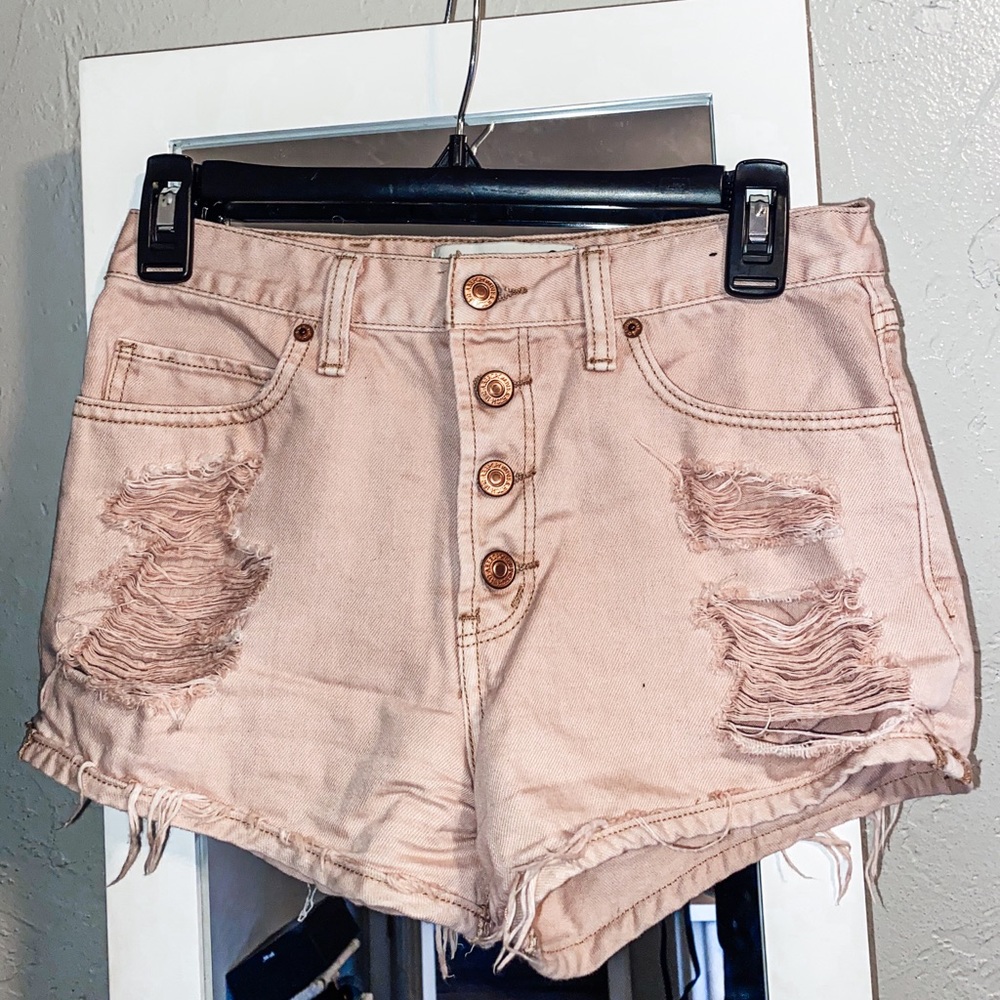 American Eagle Light Pink High Waisted Shorts